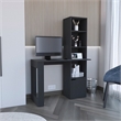 Ripley Writing Desk w/ Bookcase and Cabinet in Black Wengue Engineered Wood