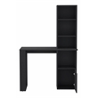 Ripley Writing Desk w/ Bookcase and Cabinet in Black Wengue Engineered Wood