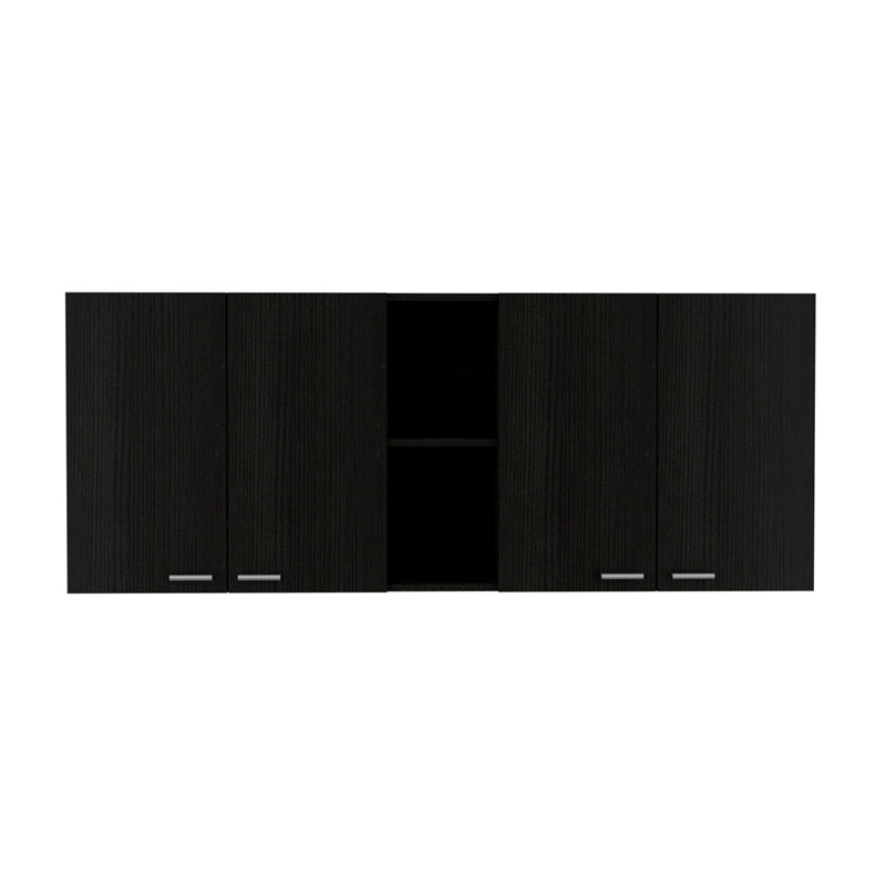 Luther 2-Piece Kitchen Set in Black Wengue Engineered Wood
