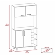 Edmond 2-Piece Kitchen Set in White Engineered Wood
