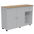 Edmond 2-Piece Kitchen Set in White Engineered Wood