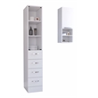 Oregon 2-Piece Bathroom Cabinet Set in White Engineered Wood
