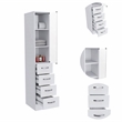 Oregon 2-Piece Bathroom Cabinet Set in White Engineered Wood