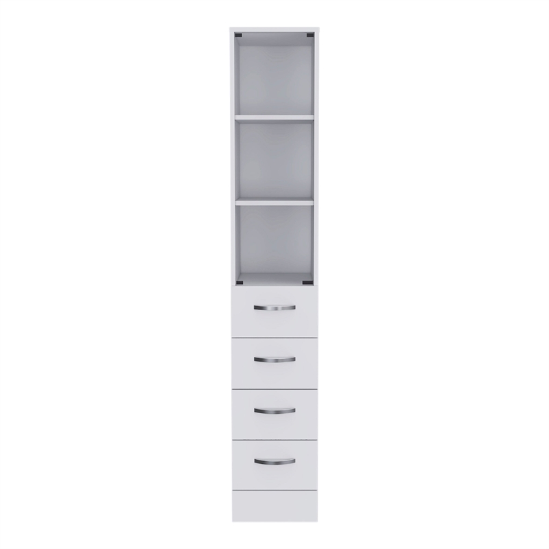Oregon 2-Piece Bathroom Cabinet Set in White Engineered Wood