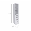 Oregon 2-Piece Bathroom Cabinet Set in White Engineered Wood