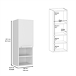 Oregon 2-Piece Bathroom Cabinet Set in White Engineered Wood