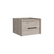 Yorktown Floating Nightstand Engineered Wood Handy Drawer Light Gray