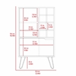 Bar Single Door Cabinet 8 Built in Wine Rack 4 Legs Light Gray Engineered Wood