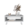 Chiniak Coffee Table 1 shelf 4 legs White Engineered Wood
