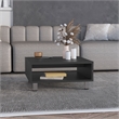 Chiniak Coffee Table 1 shelf 4 legs Black Wengue Engineered Wood