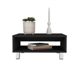 Chiniak Coffee Table 1 shelf 4 legs Black Wengue Engineered Wood