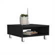 Chiniak Coffee Table 1 shelf 4 legs Black Wengue Engineered Wood