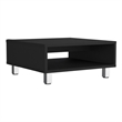 Chiniak Coffee Table 1 shelf 4 legs Black Wengue Engineered Wood