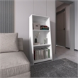 Gakona Bookcase 3 shelves White Engineered Wood