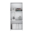 Gakona Bookcase 3 shelves White Engineered Wood