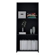 Gakona Bookcase 3 shelves Black Wengue Engineered Wood