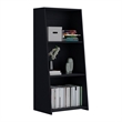 Gakona Bookcase 3 shelves Black Wengue Engineered Wood