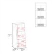 Gakona Bookcase 3 shelves Black Wengue Engineered Wood