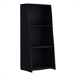 Gakona Bookcase 3 shelves Black Wengue Engineered Wood