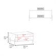 Juneau Coffee Table 1 shelf 4 legs Black Wengue Engineered Wood