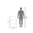 Kaltag Wall Cabinet 3 shelves White Engineered Wood