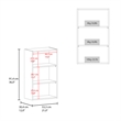 Kaltag Wall Cabinet 3 shelves White Engineered Wood