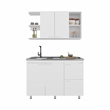 Byron Kitchen Cabinet Set 6 Doors 9 Shelves White Engineered Wood