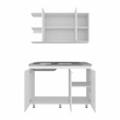 Byron Kitchen Cabinet Set 6 Doors 9 Shelves White Engineered Wood