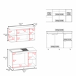 Byron Kitchen Cabinet Set 6 Doors 9 Shelves White Engineered Wood