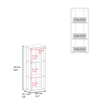 Laurier Office Library 3 Shelves Black Wengue Engineered Wood