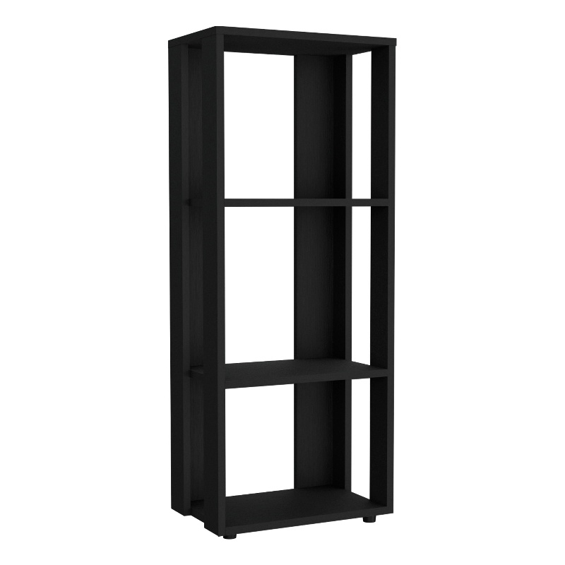 Laurier Office Library 3 Shelves Black Wengue Engineered Wood