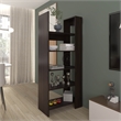 Newtok Bookcase FreeStanding 5 Shelves Dark Walnut Engineered Wood
