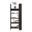 Newtok Bookcase FreeStanding 5 Shelves Dark Walnut Engineered Wood
