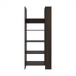 Newtok Bookcase FreeStanding 5 Shelves Dark Walnut Engineered Wood