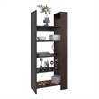 Newtok Bookcase FreeStanding 5 Shelves Dark Walnut Engineered Wood