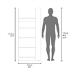 Newtok Bookcase FreeStanding 5 Shelves Dark Walnut Engineered Wood
