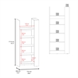 Newtok Bookcase FreeStanding 5 Shelves Dark Walnut Engineered Wood