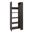 Newtok Bookcase FreeStanding 5 Shelves Dark Walnut Engineered Wood