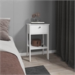 McRae Nightstand 1 Drawer 1 Shelf 4 Legs White Engineered Wood