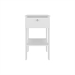 McRae Nightstand 1 Drawer 1 Shelf 4 Legs White Engineered Wood