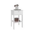 McRae Nightstand 1 Drawer 1 Shelf 4 Legs White Engineered Wood