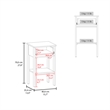 McRae Nightstand 1 Drawer 1 Shelf 4 Legs White Engineered Wood