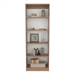 Vinton Bookcase 5 Shelf for Books and Decor Light Oak Engineered Wood