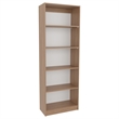 Vinton Bookcase 5 Shelf for Books and Decor Light Oak Engineered Wood