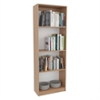 Vinton Bookcase with Spacious Tier-Shelving Design Natural Oak Engineered Wood