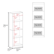 Vinton Bookcase with Spacious Tier-Shelving Design Natural Oak Engineered Wood