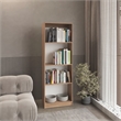 Vinton Bookcase with Spacious Tier-Shelving Design Natural Oak Engineered Wood