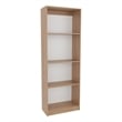 Vinton Bookcase with Spacious Tier-Shelving Design Natural Oak Engineered Wood