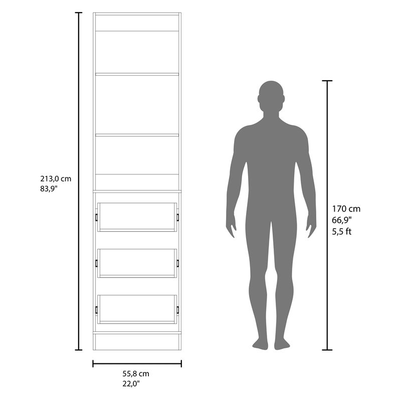 Cando Free Standing Closet 83.9