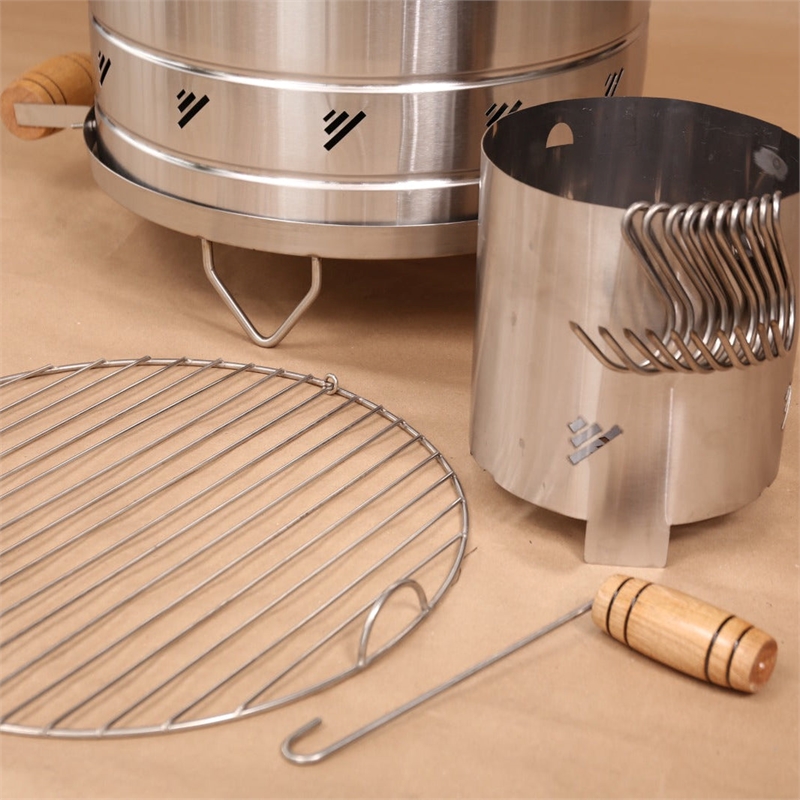 Medium Stainless Steel Smoker 304 Grade 20-Gauge 23.6